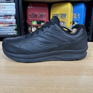 Saucony Echelon Walker 3 Shoes Womens Size 9.5 W Wide Black Leather S50201-2